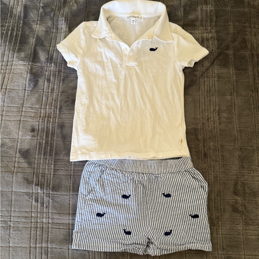 Adventure Time White and Blue Kids Matching Set